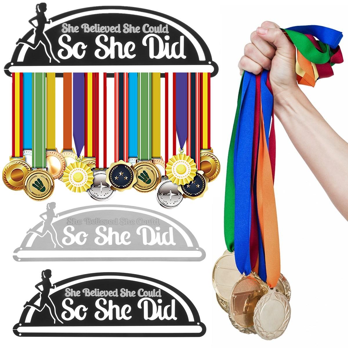 Edelstahl-Medaille Sporting Gym Running Holder Hanger Awards Display Rack Dekorationen