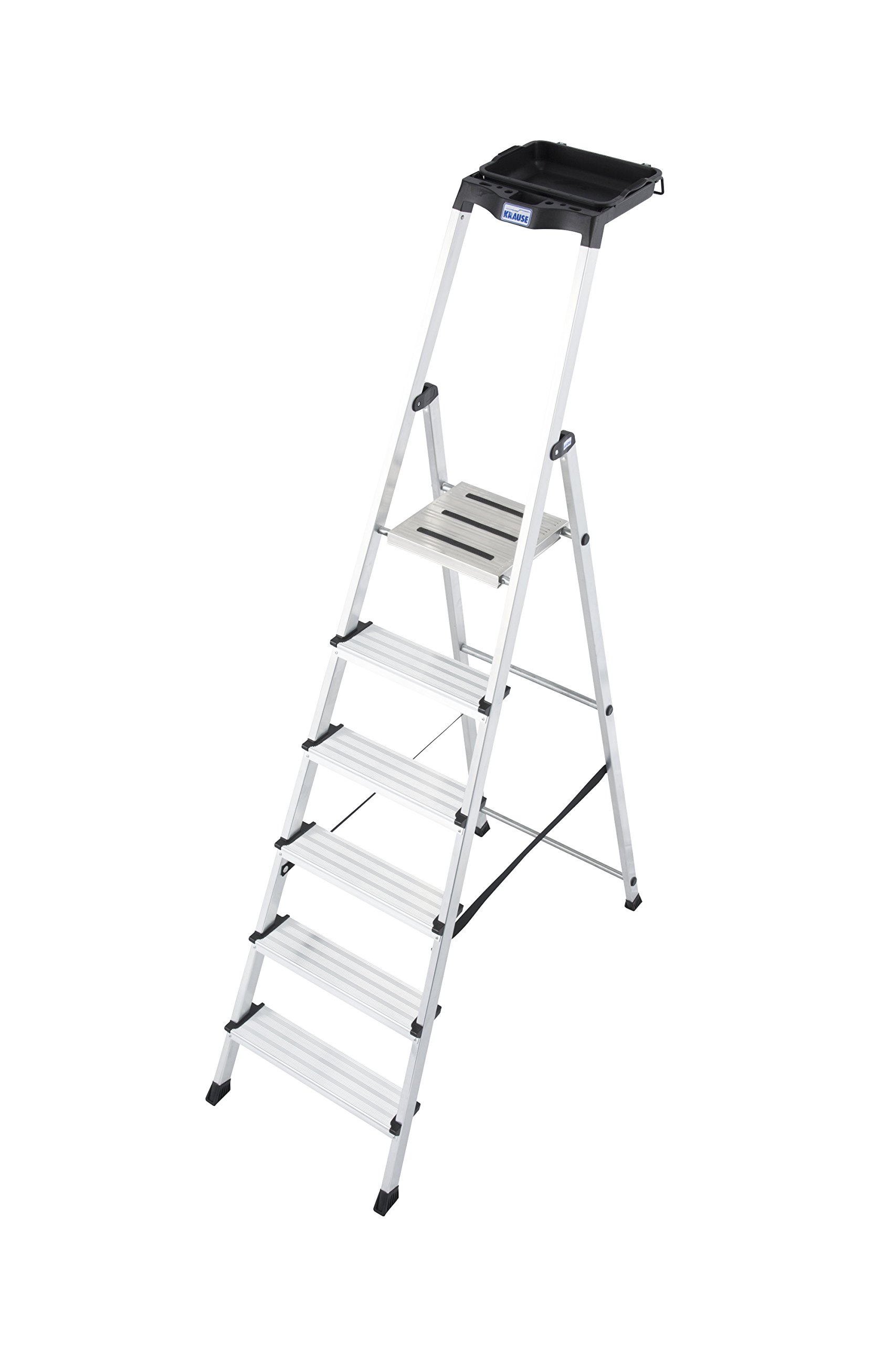 Krause 126542 Aluminium Stufen-Stehleiter Arbeitshöhe (max.): 3.25m Silber DIN EN 131 5.6kg