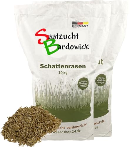 Rasen Schattenrasen Grassamen Rasensamen Rasensaat Gras 20kg - Qualität zum Fairen Preis !