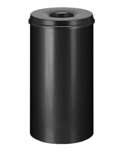 Selbstlöschender Papierkorb Mülleimer 50 Liter schwarz Höhe 63cm