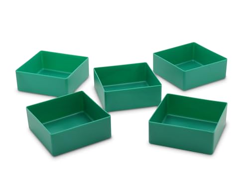 Schubladenbox und Einsatzkasten E 40/2, grün 99x99x40 mm (LxBxH), aus Polystyrol, 1 Packung = 25 Stück
