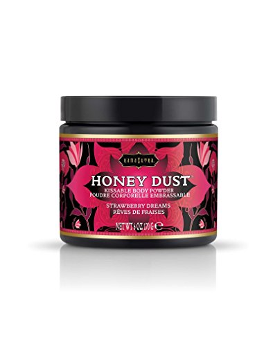 Kamasutra - Honey Dust Strawberry Dreams/Erdbeere, Körperpuder mit Federpinsel - 1 x 170g