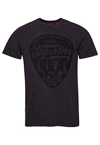 Superdry Herren Camiseta estampada Businesshemd, Heavy Backstage Black, 56