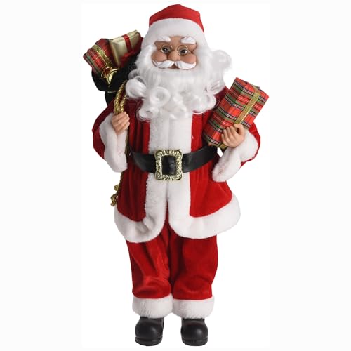 Annastore Weihnachtsmann zum Stellen H 35 cm Nikolaus-Figur - Santa Claus - Weihnachtsfiguren zum Stellen - Nikolaus zum Stellen (Nikolaus Vintage, rot - H 45 cm)