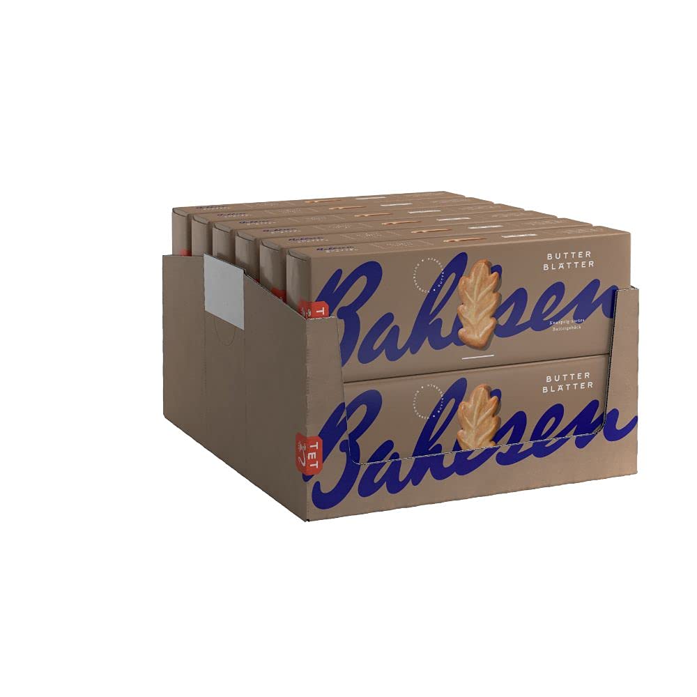 Bahlsen Butterblätter - 12er Pack - Buttergebäck in Blattform (12 x 125 g)
