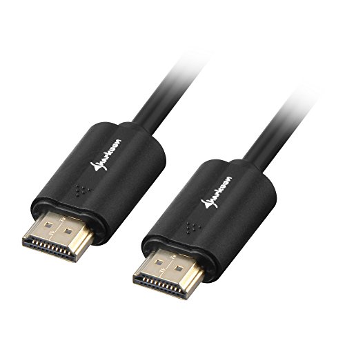 Sharkoon HDMI/HDMI 4 K, 3 m – HDMI CABLES (3 m, HDMI, HDMI, MALE, MALE, Straight, Straight)
