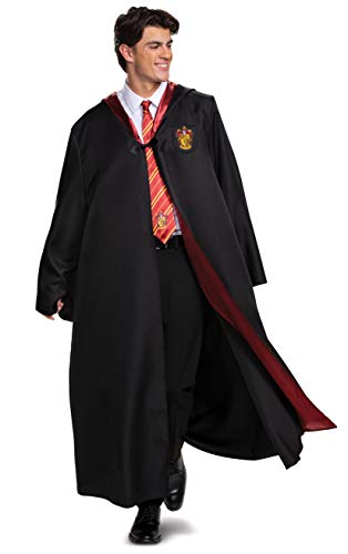 Disguise Harry Potter Gryffindor Robe Deluxe Adult Costume Accessory, Black & Red, Medium (38-40)