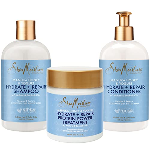 Shea Moisture / Manuka Honig und Joghurt Hydrate+Repair / Shampoo / Conditioner / Protein Power Treatment (Masque) / Geschenkset / Deal