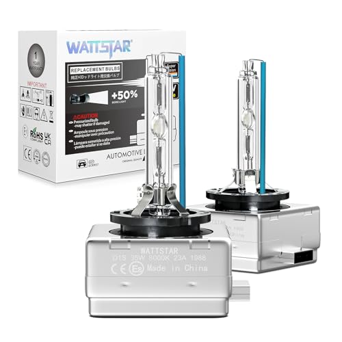 Wattstar Xenon-Scheinwerfer, D1S, 35 W, 8000 K, HID-Lampen, Xenon-Brenner, Lampenwechsel, 2er-Pack. ……