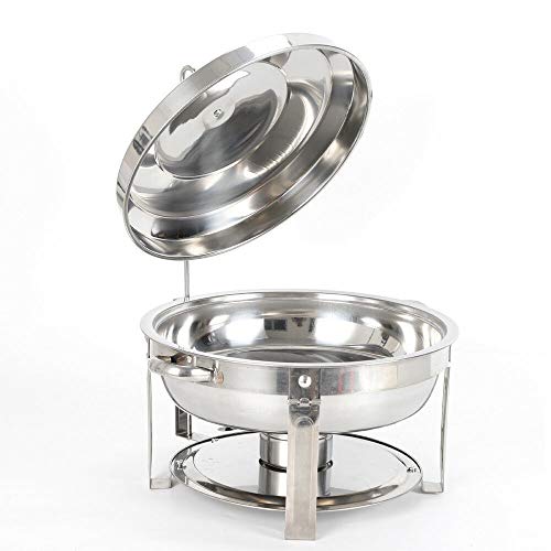 7.5L Runder Chafing Dish Standfuß Durchmesser 360 mm Edelstahl Speisenwärmer Suppen Chafing Dish