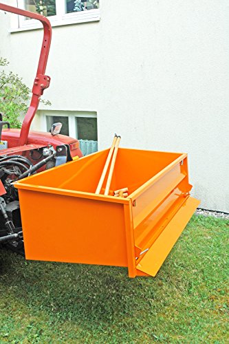 YERD Transportmulde für Traktor/Heckcontainer/Transportbox/Kippmulde mit Kat1 Anschluss (150 cm)