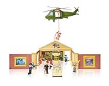 Roblox ROB0259 Deluxe Spielset Museumsraub, Spielhaus Museum mit 33 Teilen, 6 Spielfiguren, Actionfiguren mit Zubehör und Hubschrauber, Original Figuren Set für Kinder ab 6 Jahren