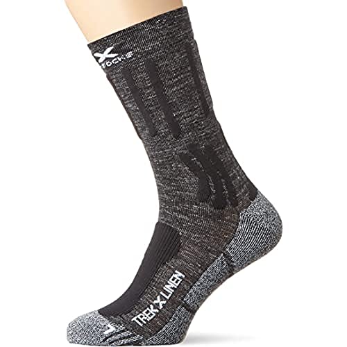 X-Socks Trek X Linen Socks, Forest Green/Opal Black, 45-47