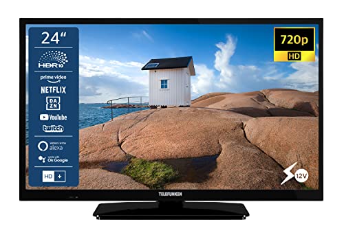 TELEFUNKEN XH24SN550MV 24 Zoll Fernseher/Smart TV (HD Ready, HDR, Triple-Tuner, 12 Volt) - 6 Monate HD+ inklusive [2023]