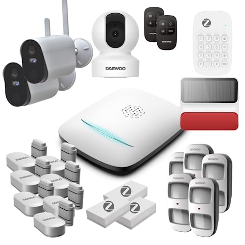 PA512Z Alarmsystem, Full 4G & Zigbee, Tierfreundlich, professionelle Qualität, Fernbedienung, Außensirene, 2 Kameras, kompatibel mit Amazon Alexa, Google Home
