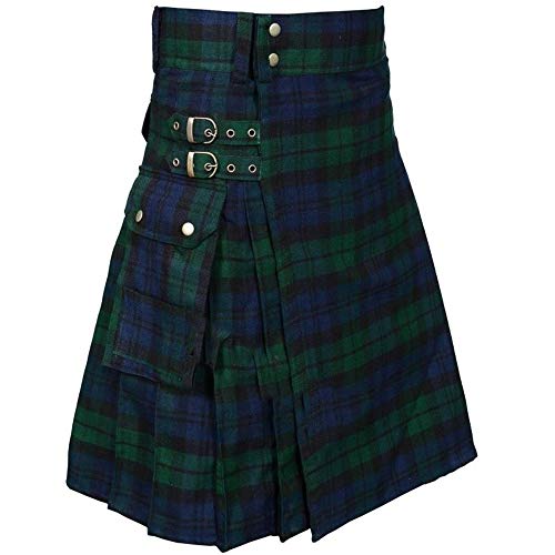 Traditionelles Combat Kilt Highland Rock für Herren mit schottischem Kleid und Taschen