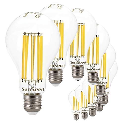 SunSeed® 10x Glühfaden LED classic Lampe E27 18W ersetzt 175W Neutralweiß 4000K