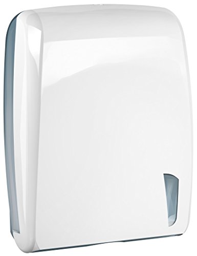 Mar Plast A90301 V Skin 750 Dispenser Papierblätter Weiße/durchsichtige Handtücher, 410 x 141 x 320mm