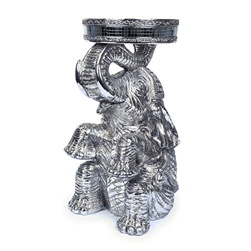 pajoma Beistelltisch ''Eldo'' in Silber aus Polyresin, H 50 cm