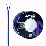 JAVEX Lautsprecherkabel 16-Gauge [1,31 mm2] [Sauerstofffreies Kupfer 99,9%] Litzenkupfer, blau/schwarz, Kabel für HiFi-Systeme, Verstärker 100 Fuß [30,5 M]