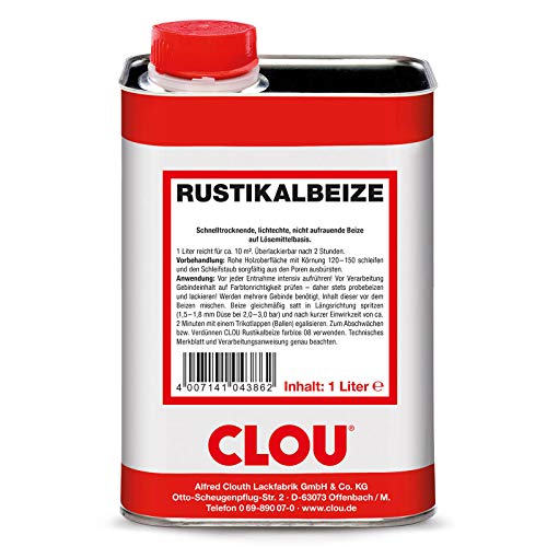 CLOU Rustikalbeize Farbton Nr. 81 1 Liter Verfärbung Holz Betonung Maserung Beize