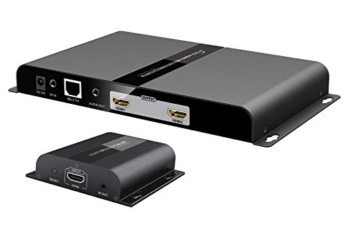 PremiumCord HDMI 1x2 Videowandcontroller mit Netzteil, Metallgehäuse, LED Status, Video Auflösung Full HD 1080p 60Hz, HDCP, Farbe schwarz