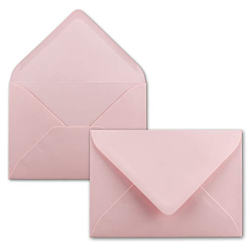 Briefumschläge in Rosa - 200 Stück - DIN C5 Kuverts 22,0 x 15,4 cm - Nassklebung ohne Fenster - Weihnachten, Grußkarten - Serie FarbenFroh