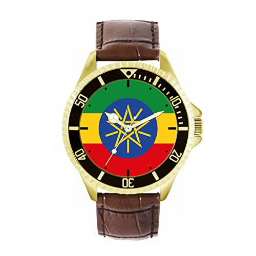 Toff London Äthiopien-Flaggen-Uhr