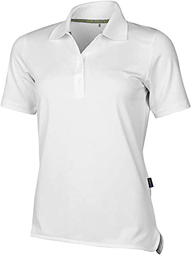 Damen Poloshirt Extreme Performance - Kurzarm-Hemd für Frauen mit Knopfleiste, atmungsaktiv, bügelfrei, antibakteriell - Sport, Casual, Business, Made in EU (Weiß, XS)