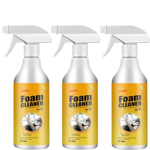 Homebbc Foam Cleaner, Homebbc Car Cleaner, Foam Cleaner for Car, Multi-Purpose Foam Cleaner, Multi Purpose Foam Cleaner, Car Magic Foam Cleaner (3PCS-120ml)