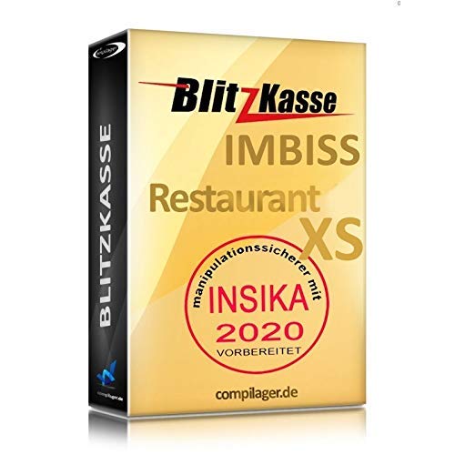 Kassensoftware für Schnellgastronomie/Imbiss BlitzKasse RestaurantS (bis 25 Tische), GDPdU GoBD
