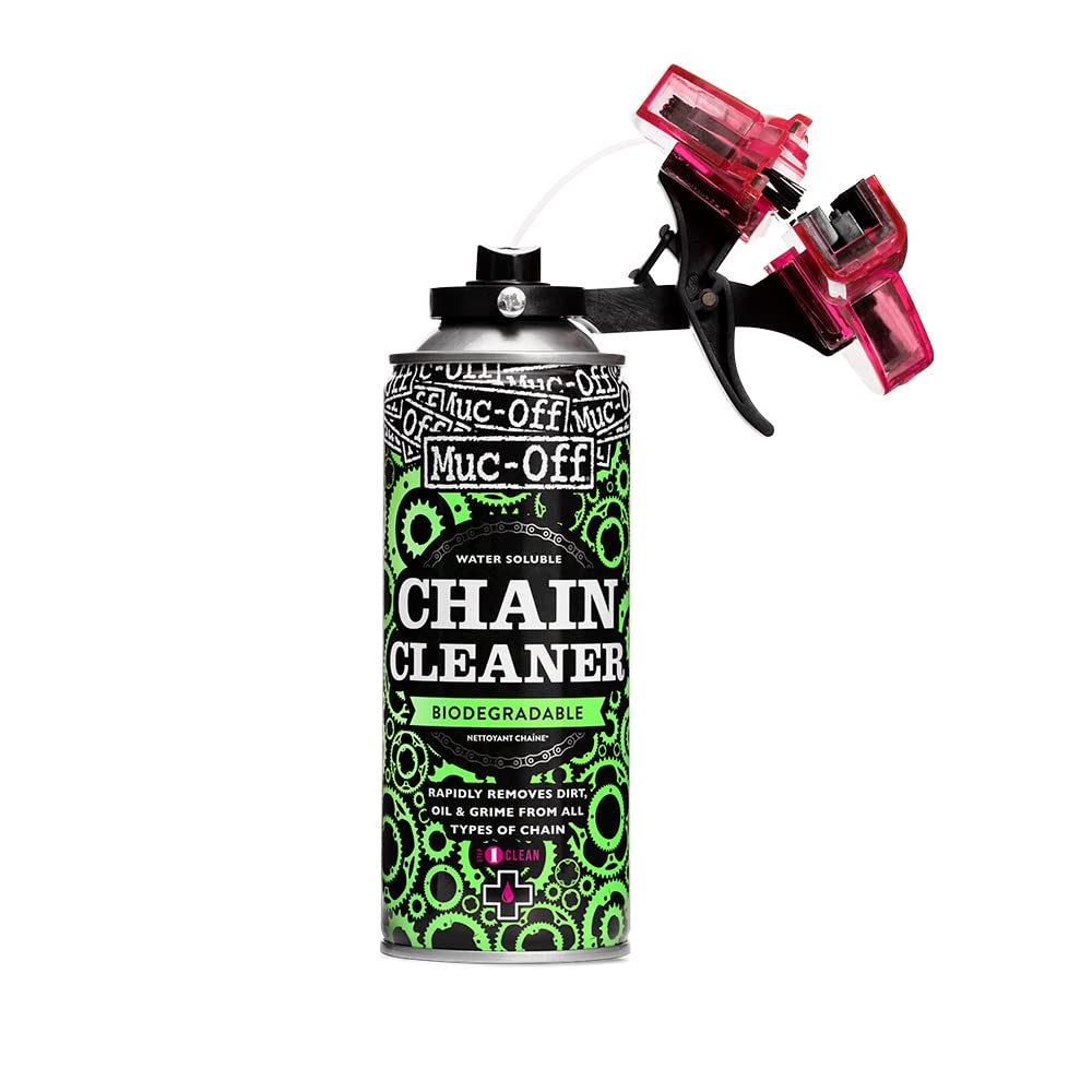 Muc Off Chain Doc -Fahrradkettenreinigungsgerät mit rotierenden Reinigunsbürsten -Schnelle Reinigung -Inkl. 400 ml Biologisch Abbaubares Spray Kettenreiniger Fahrrad-Fahrrad Reinigungsset/Bike Cleaner
