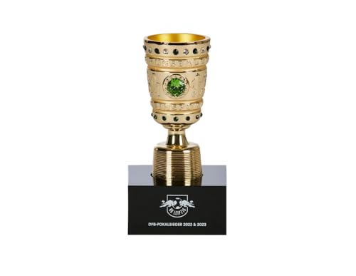 RB Leipzig DFB Pokal Miniatur Nachbildung Statue Trophäe (Gold/schwarz, one Size)