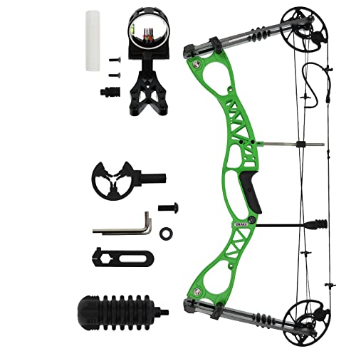 Drake Pathfinder Green Starter - 40-65 lbs - Compoundbogen Set Bogen Erwachsene, Anfänger und Fortgeschrittene (Rechte Hand)