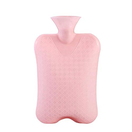 UKKD Wärmflasche Warmwasserflasche Feste Farbe Dicke Pvc-Silikon-Gummi-Warmwasser-Flaschen-Bewässerung Handwärmer Warme Palast-Warmer Tasche