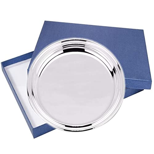 silberkanne Tablett rund 17 cm Silber Plated versilbert in Premium Verarbeitung