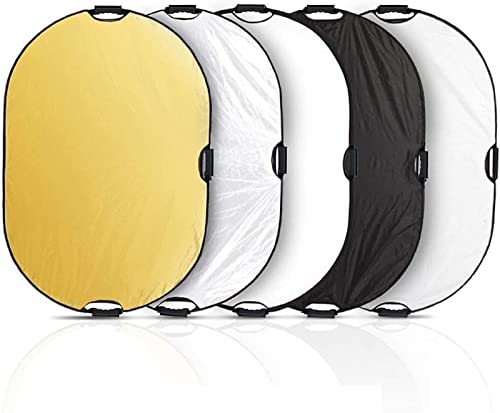 Selens 5-in-1 60x90cm Oval Reflektor Tragbarer Faltbarer für Fotografie Fotostudio Beleuchtung und Außenbeleuchtung