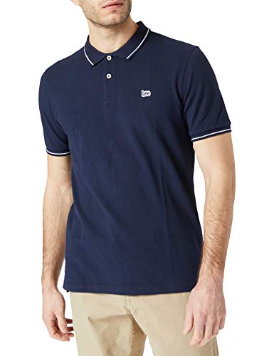 Lee Mens Pique Polo Shirt, Navy, X-Small