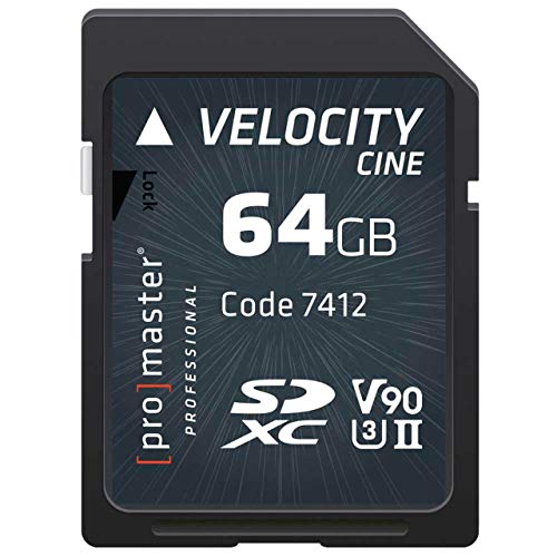 Promaster SDHC 64 GB Velocity CINE V90 UHS-II U3 Speicherkarte (7412)