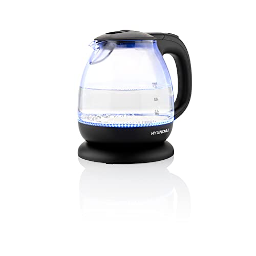 HYUNDAI VK 101 Glas Wasserkocher I LED Beleuchtung I Überhitzungsschutz I 1.0 Liter I 1100 Watt
