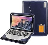 Broonel - Contour Serie – blaue Schutzhülle aus Leder für Laptop – kompatibel mit ACEMAGIC Laptop 16 Zoll
