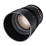 Samyang 85/1,5 Objektiv Video DSLR II Canon EF manueller Fokus Videoobjektiv 0,8 Zahnkranz Gear, Porträtobjektiv schwarz