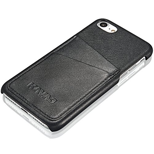 KAVAJ Hülle geeignet für Apple iPhone SE (2020), 8, 7 4.7" Leder - Tokyo - Schwarz Handyhülle Case Lederhülle mit Kartenfach