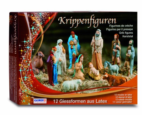 Glorex Latex Krippenfiguren Set, Andere, Mehrfarbig, 31 x 22 x 6,5 cm