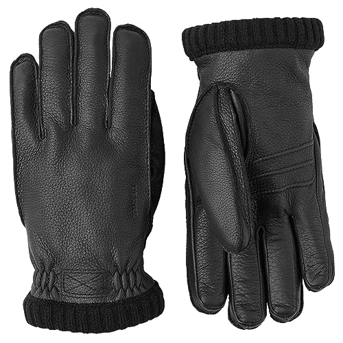 Hestra Handschuhe/Lederhandschuhe Deerskin Prima Ribbed schwarz (200) 8