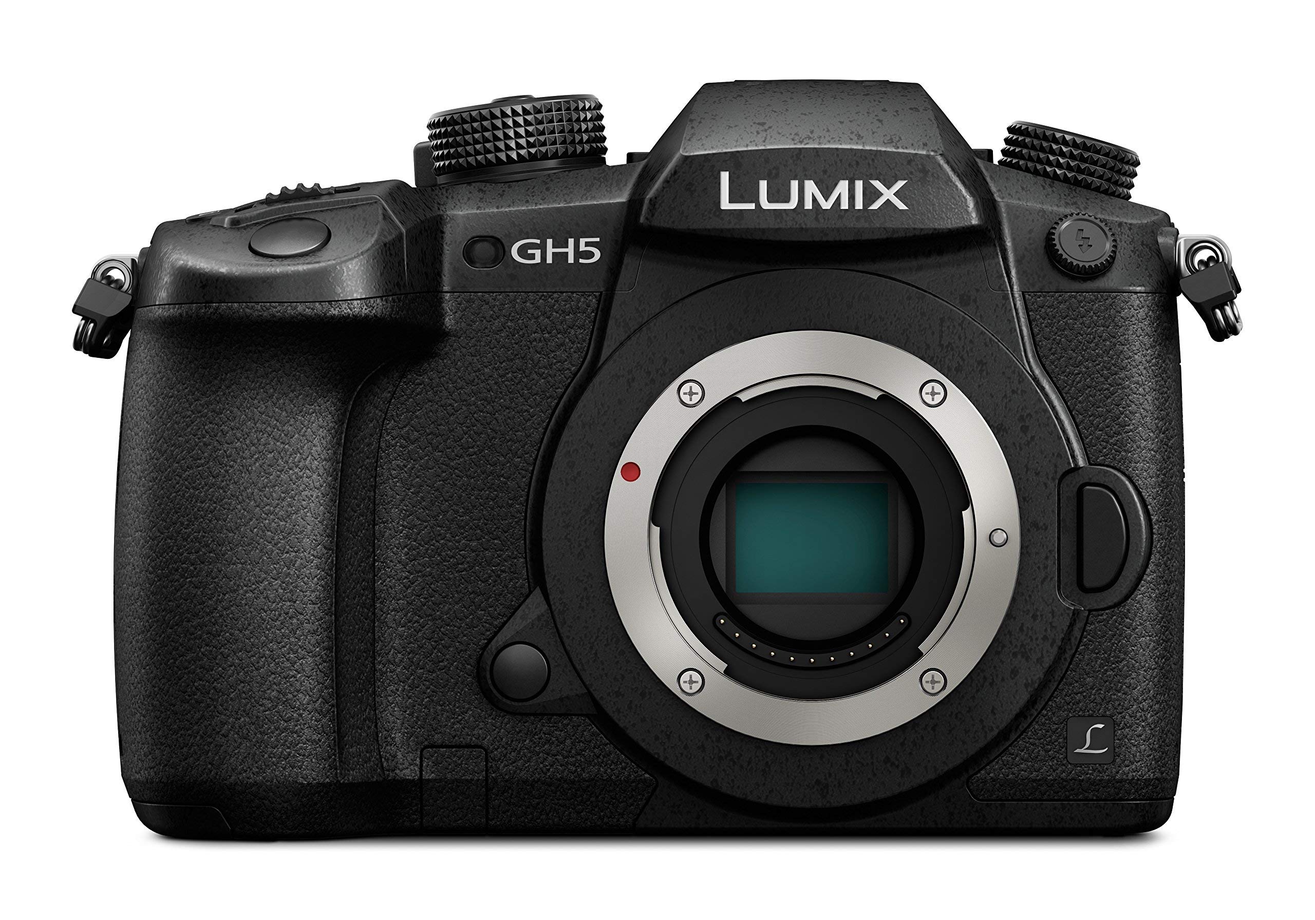 Panasonic LUMIX Systemkamera DC-GH5EG-K, 20 MP, Dual I.S., 4K 60p Video, 4K/6K Foto, DSLM Wechselobjektivkamera, MFT, schwarz