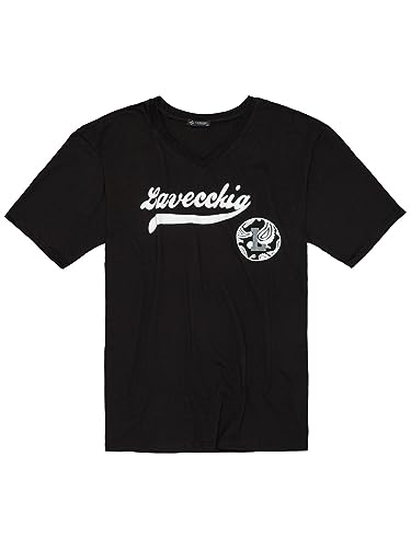 Lavecchia Übergrößen T-Shirt Herren Shirt V-Neck V-Ausschnitt Kurzarm Freizeit LV-9900 (Schwarz, 7XL)