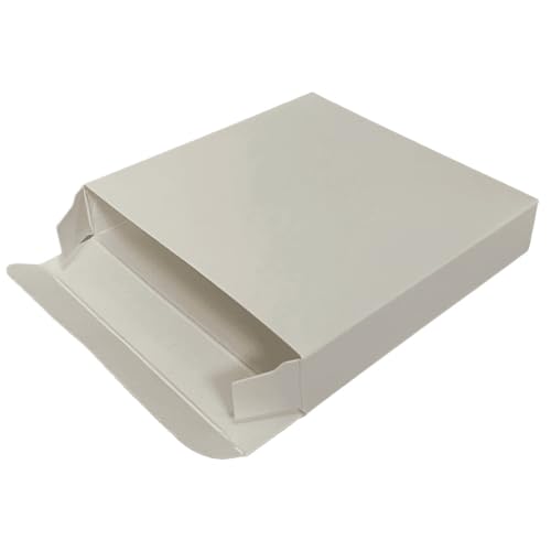 On1shelf® Weiße Produktkarton, 08–20 cm (L) x 20 cm (B) x 2 cm (H) x 50 Stück