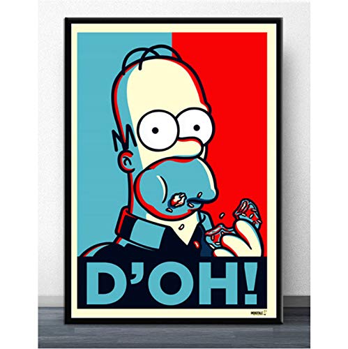 Plakate Und Drucke Die Simpsons Schreien Anime Cartoon Comics Simpson Poster Wandkunst Bild Leinwand Malerei Wohnkultur 50 × 70 cm Ohne Rahmen