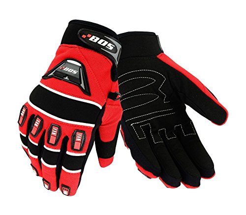 Motorradhandschuhe Fahrrad Sport Gloves Sommer Motorrad Handschuhe XS-3XL (Rot, S)